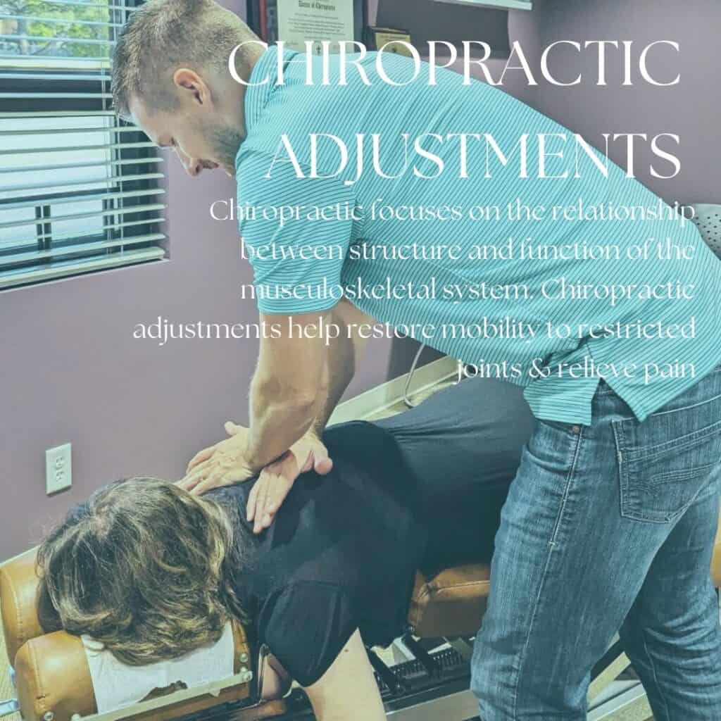 Chiropractic adjustments for neck and back pain at Lincoln Family Chiropractic focusing on musculoskeletal health and improved mobility.